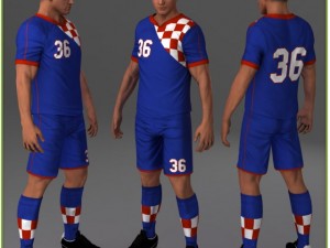white soccer player and white goalkeeper cg Modelo 3D