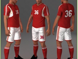 white soccer player and white goalkeeper cg Modelo 3D