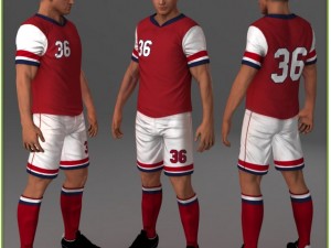 white soccer player and white goalkeeper cg Modelo 3D