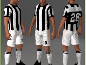 white soccer player and white goalkeeper cg Modelo 3D