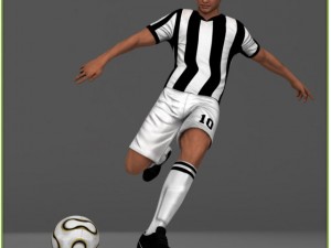 white soccer player and white goalkeeper cg Modelo 3D