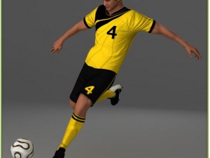 white soccer player and white goalkeeper cg Modelo 3D