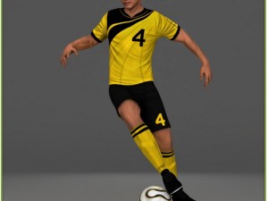 white soccer player and white goalkeeper cg Modelo 3D