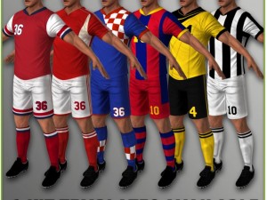 white soccer player and white goalkeeper cg Modelo 3D