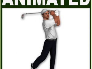 white golf player cg 3D Model