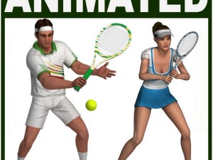 tennis players pack collection 3D Model