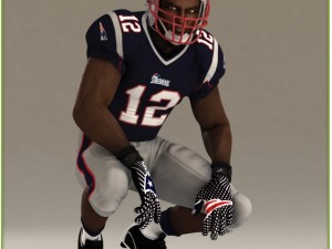 patriots black american football player cg 3D Model