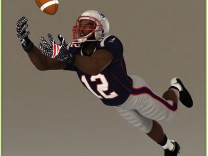 patriots black american football player cg 3D Model