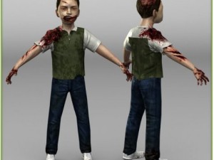 little boy zombie 3D 모델
