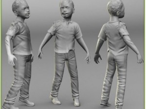little boy zombie 3D 모델