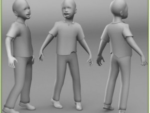 little boy zombie 3D 모델