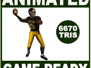american football player low for videogame 3Dモデル