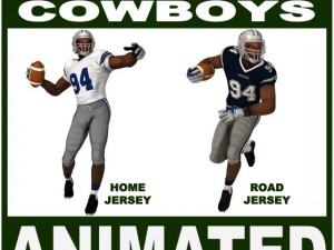 dallas black american football player cg Modèle 3D