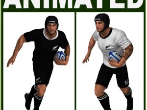 white rugby player cg Modelo 3D