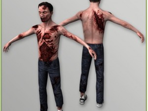zombie guy for videogames Modello 3D