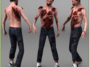 zombie guy for videogames Modello 3D