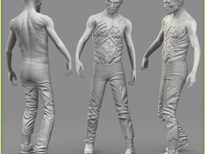 zombie guy for videogames Modello 3D
