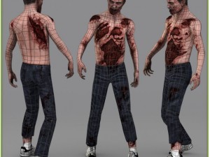 zombie guy for videogames Modello 3D