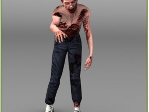 zombie guy for videogames Modello 3D
