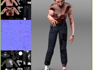 zombie guy for videogames Modello 3D