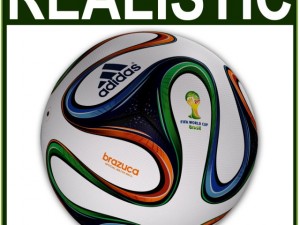 brazuca official soccer ball world cup 2014 Modèle 3D