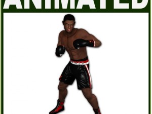 black boxer cg Modèle 3D