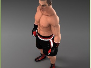 white boxer cg 3D 模型