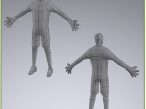 white soccer goalkeeper player 1498tris Modèle 3D