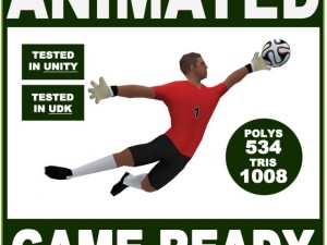 white soccer goalkeeper 1008 tris Modèle 3D