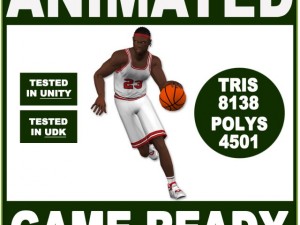 black basketball player 8138 tris Modèle 3D