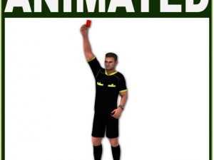 white soccer referee cg Modèle 3D