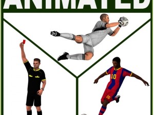 soccer players and referee cg Modèle 3D
