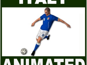soccer player italy cg Modèle 3D