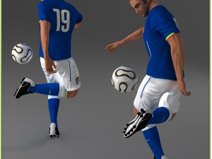 soccer player italy cg 3Dモデル