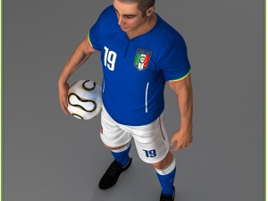 soccer player italy cg 3Dモデル
