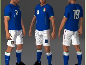 soccer player italy cg 3Dモデル