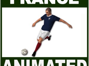 white soccer player france cg Modèle 3D