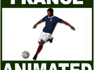 black soccer player france cg Modèle 3D