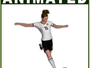 female soccer player cg Modèle 3D