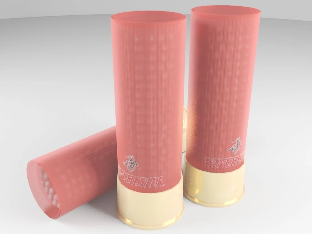 12 gauge 3D Model .c4d .max .obj .3ds .fbx .stl .blend 