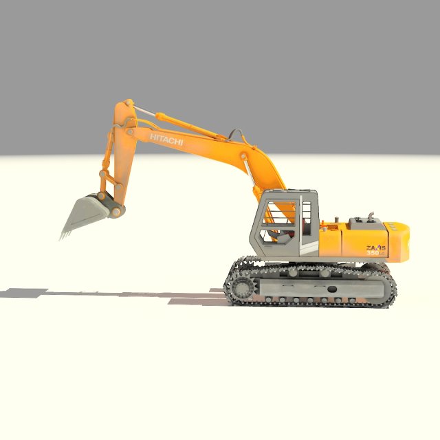 hitachi crawler excavators zx 350 3D 模型 .c4d .max .obj .3ds .fbx .stl .blend 