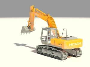 hitachi crawler excavators zx 350 3D 模型