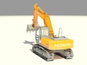 hitachi crawler excavators zx 350 3D 模型