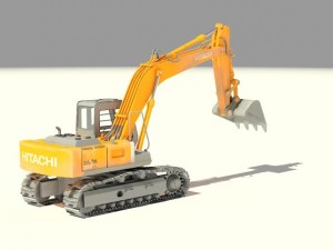 hitachi crawler excavators zx 350 3D 模型