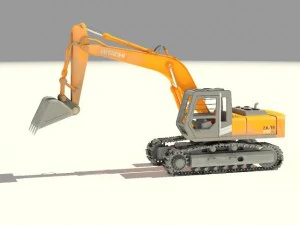 hitachi crawler excavators zx 350 3D Model in Heavy Equipment