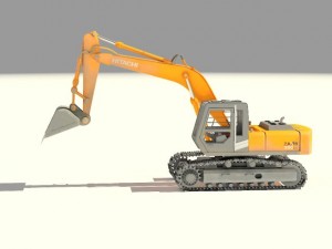 hitachi crawler excavators zx 350 3D 模型
