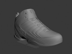 high poly fila men shoe 3D 模型