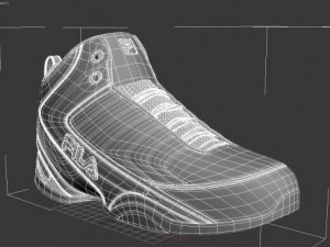 high poly fila men shoe 3D 模型