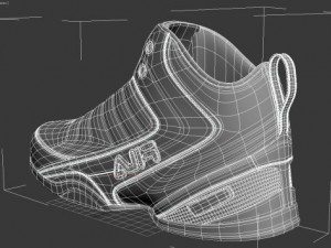 high poly fila men shoe 3D 模型