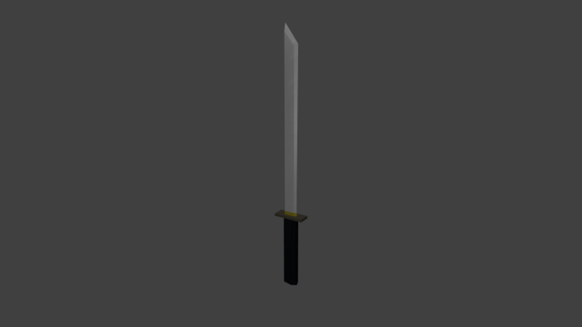 simple sword 3D Model .c4d .max .obj .3ds .fbx .stl .blend 